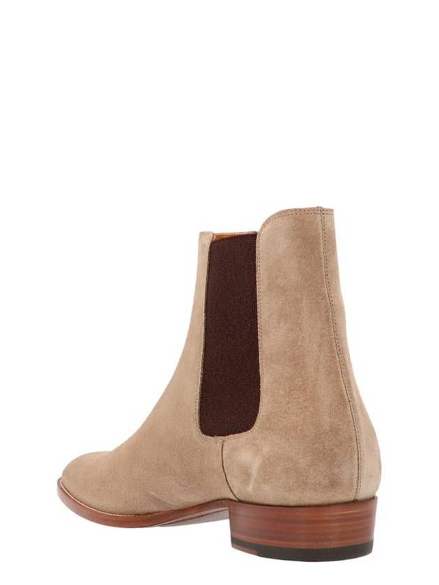 Saint Laurent Suede Classic Wyatt Chelsea Boots Brown