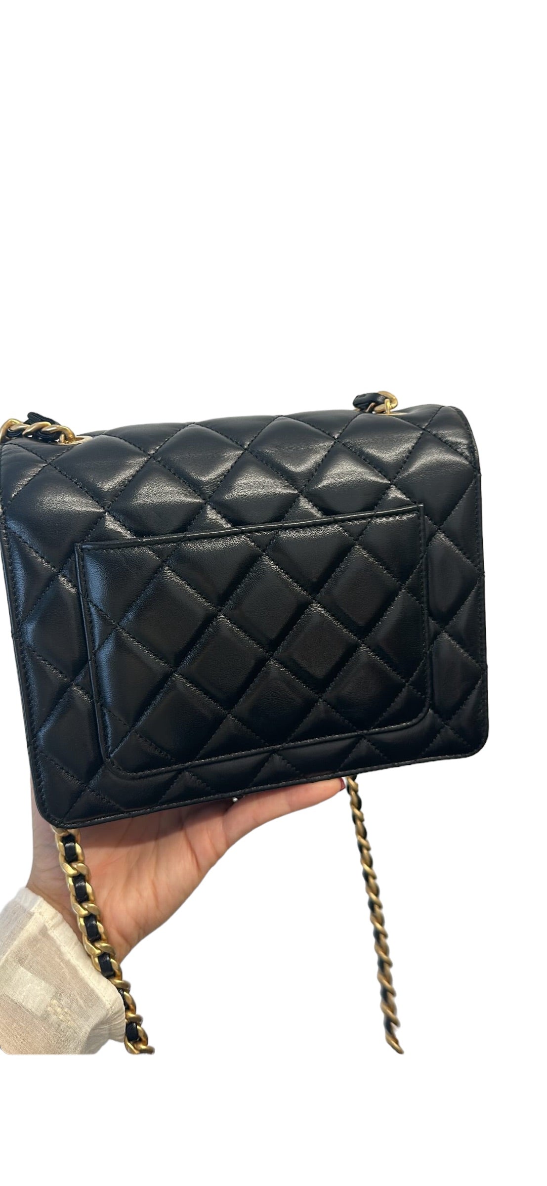 CHANEL - Shiny Lambskin Quilted Mini Flap Bag
