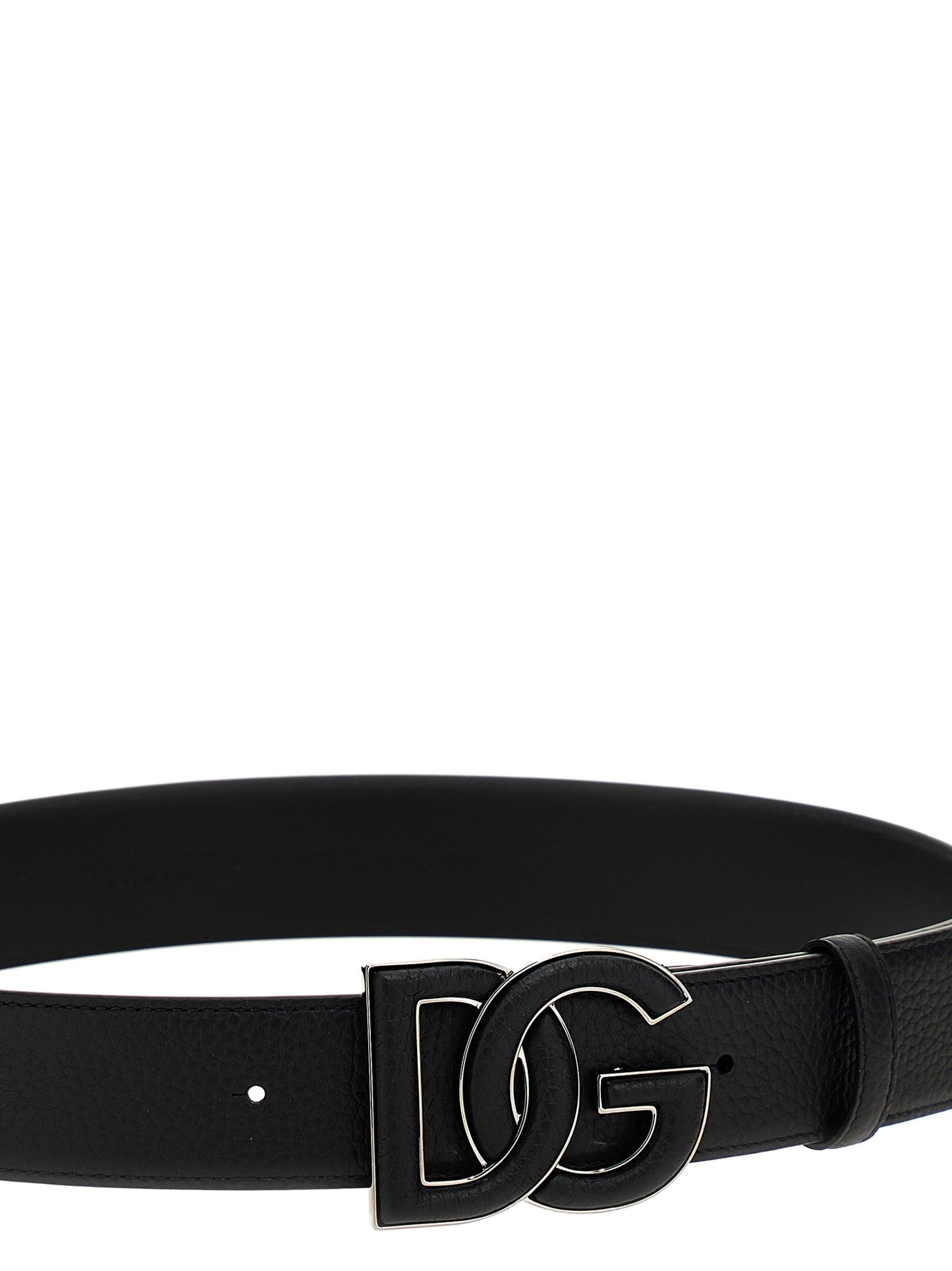 Dolce & Gabbana Men Logo Leather Belt