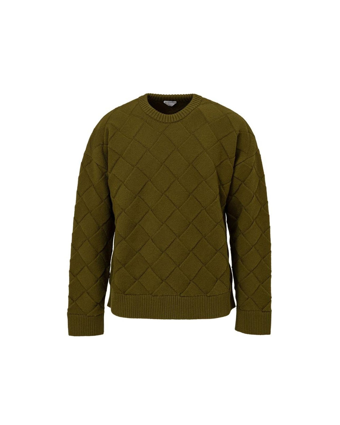 Bottega Veneta Diamond Knit Pullover Sweater Men Green Green