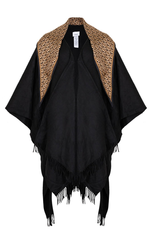 BURBERRY Cape Cashmere Black Brown