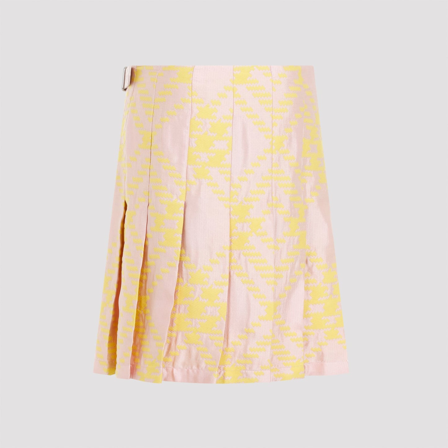 BURBERRY Stylish Mini Wrap Skirt with Checkered Design