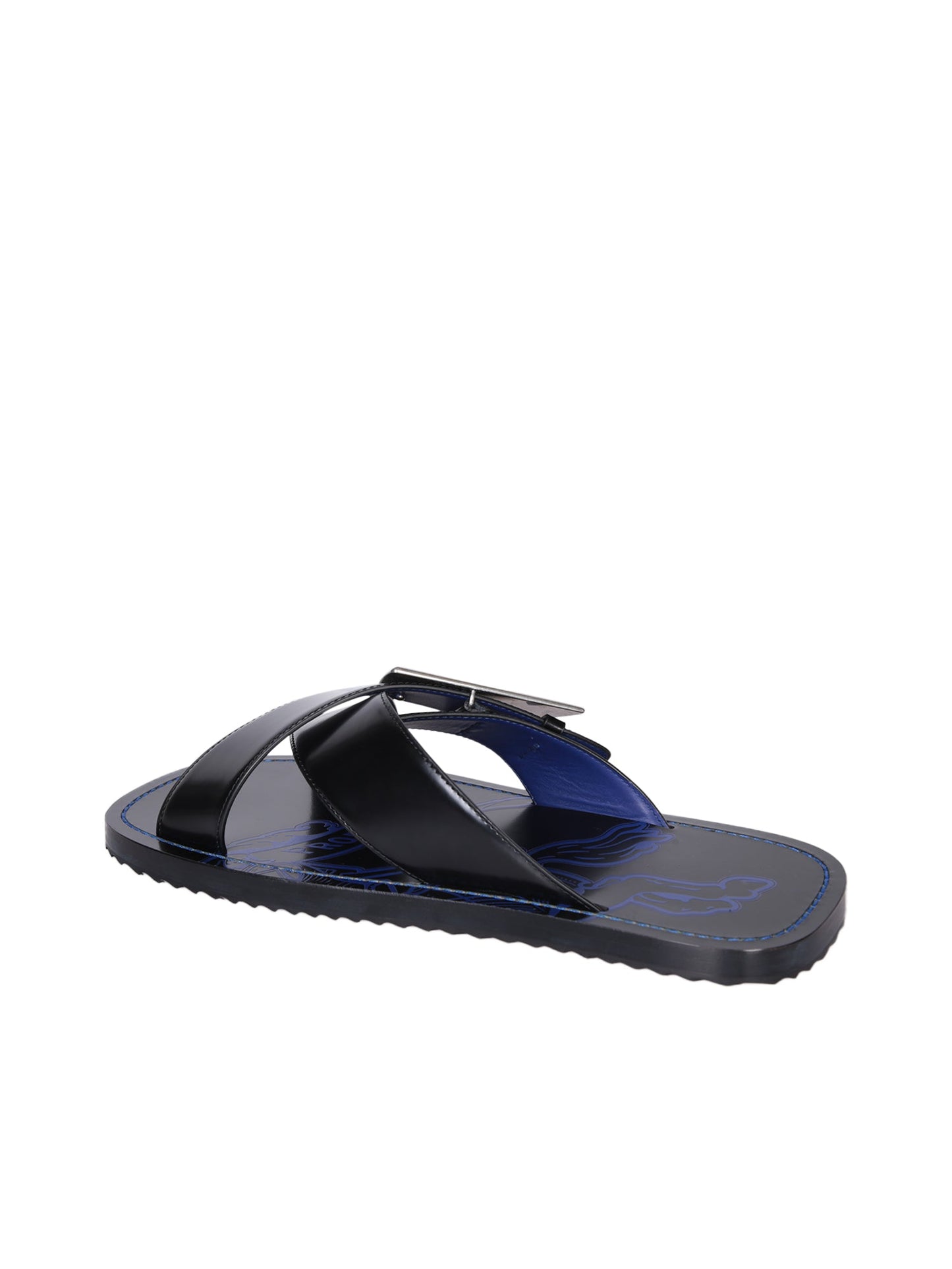 BURBERRY Luxury Black Crisscross Sandals for Men