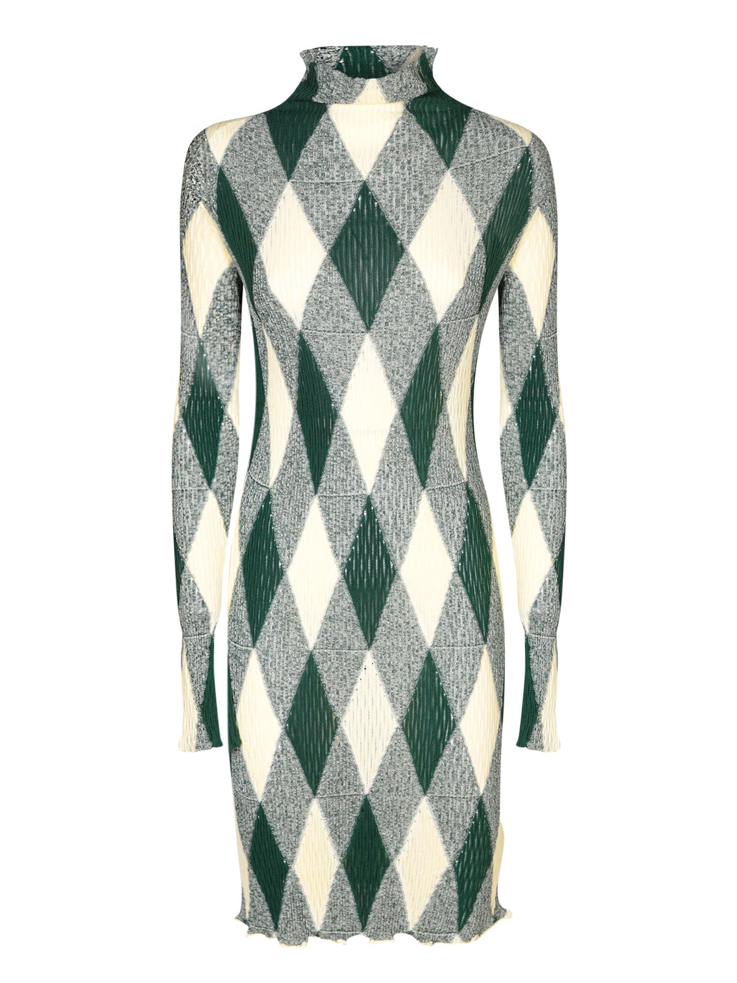 BURBERRY Elegant Mini Dress with Unique Diamond Print