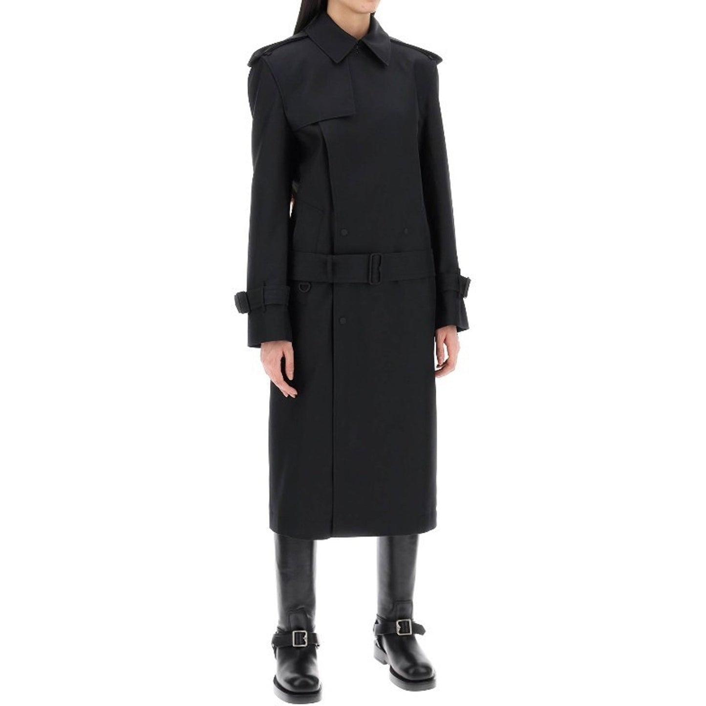 BURBERRY Silk Blend Trench Jacket