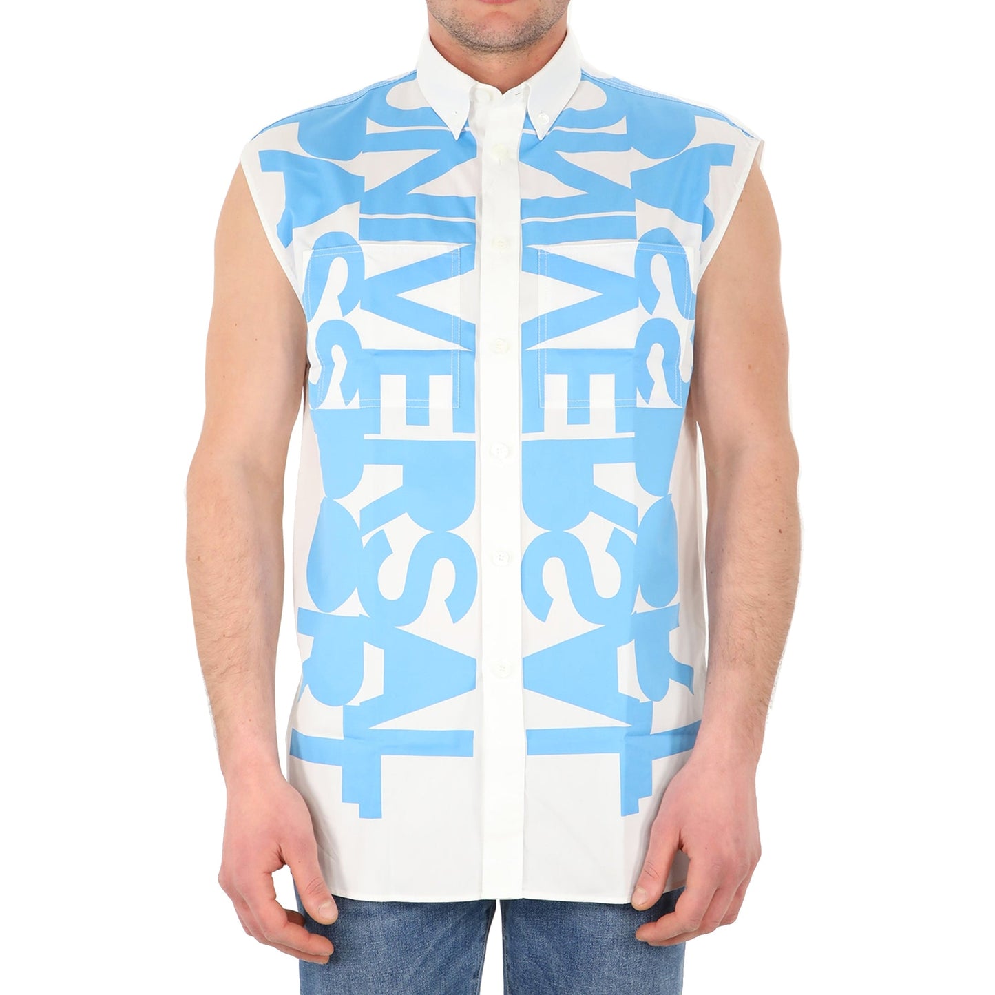 BURBERRY Cotton Printed Shirt for Men - Sleeveless Style