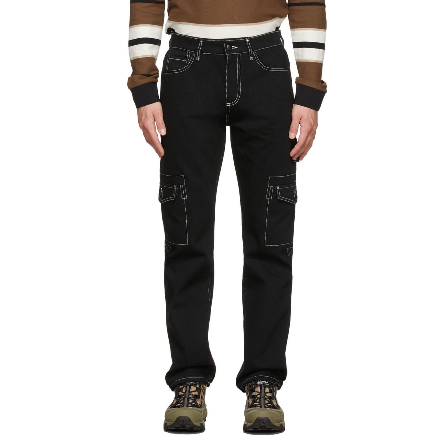 BURBERRY Stylish Denim Cargo Pants for Men