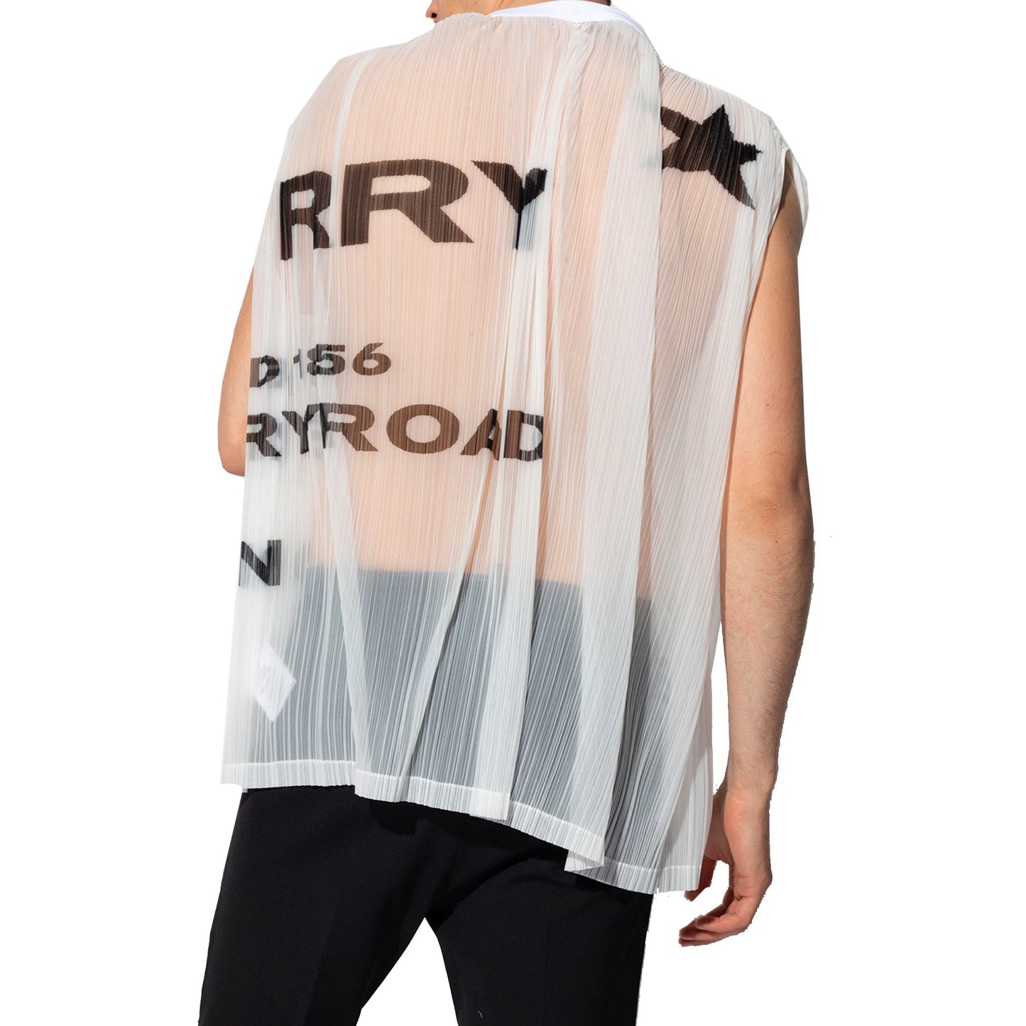 BURBERRY Horseferry Print Mesh Tank Top