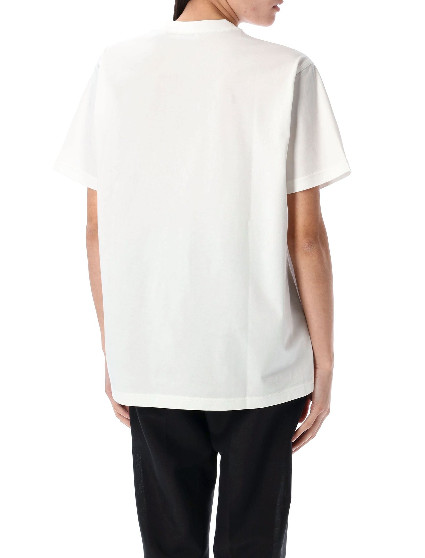 BURBERRY Check Pocket Cotton T-Shirt - Women's Loose Fit, Size S