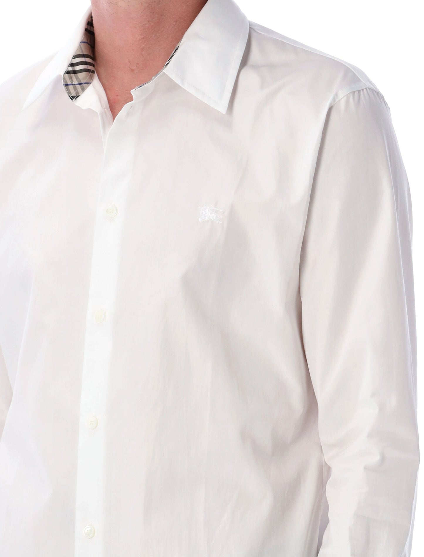 BURBERRY Slim Fit Cotton Shirt - Size M