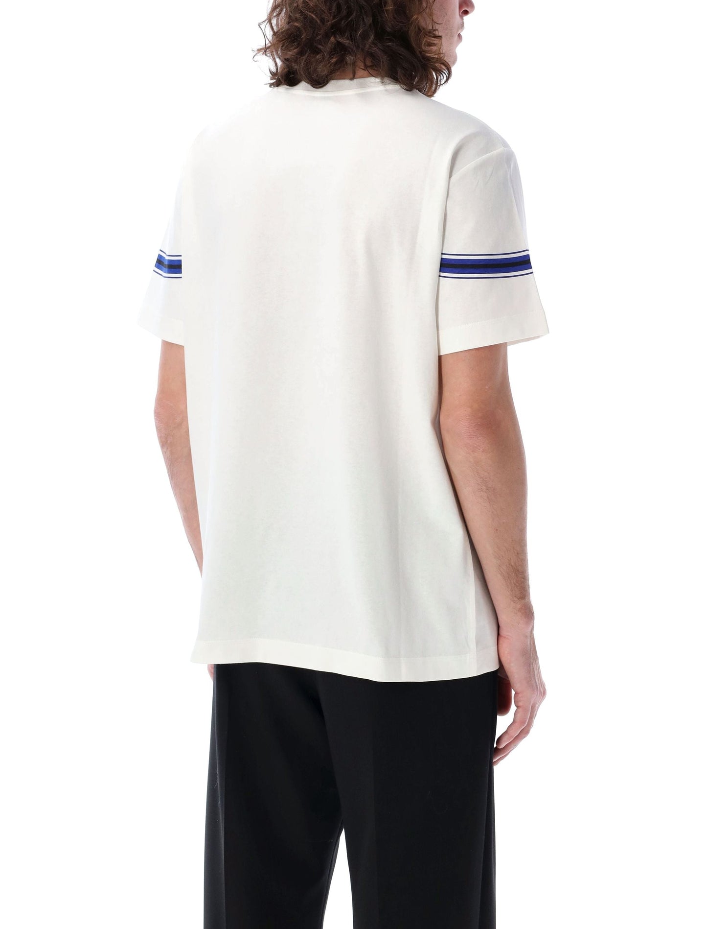 BURBERRY Striped Cotton T-Shirt - Slim Fit, Size L
