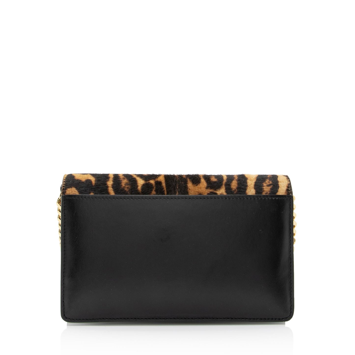 Burberry Calf Hair Leopard Print TB Carrie Chain Small Crossbody (SHF-zOZJdg)