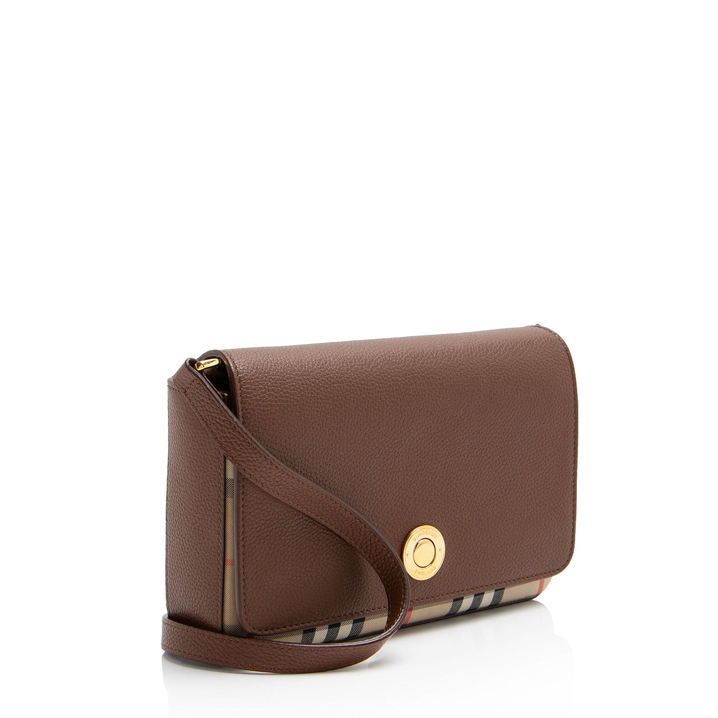 Burberry Calfskin Vintage Check Hampshire Crossbody (SHF-ceClOT)