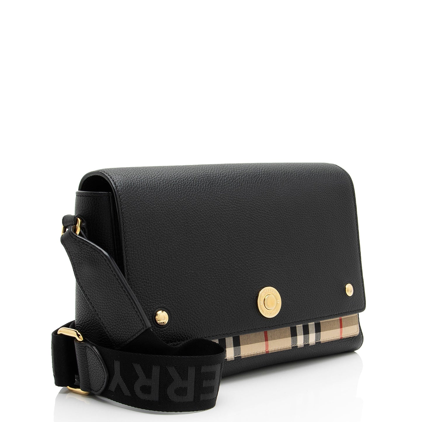 Burberry Calfskin Vintage Check Note Bag (SHF-ERRlYF)