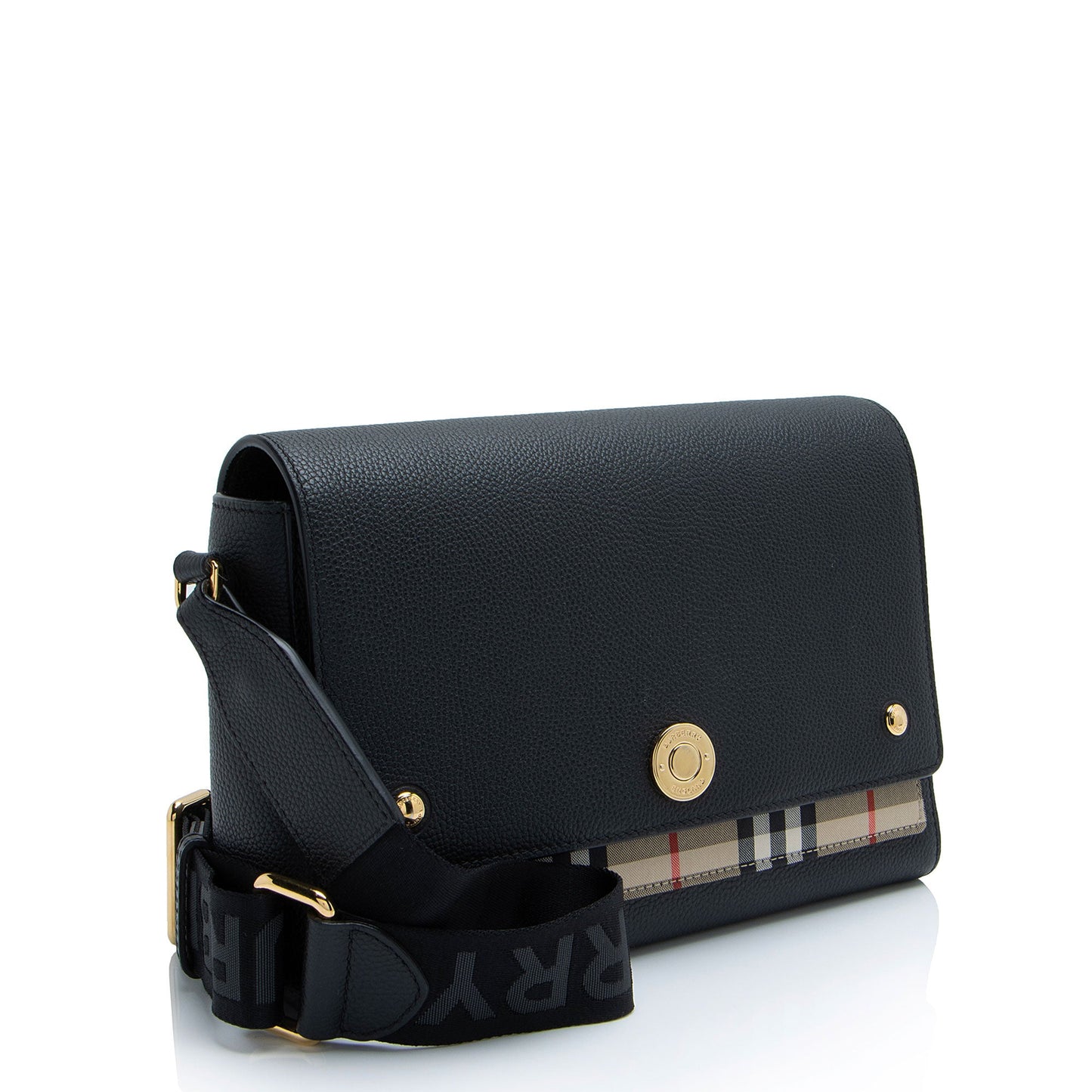 Burberry Calfskin Vintage Check Note Bag (SHF-KWAf0f)