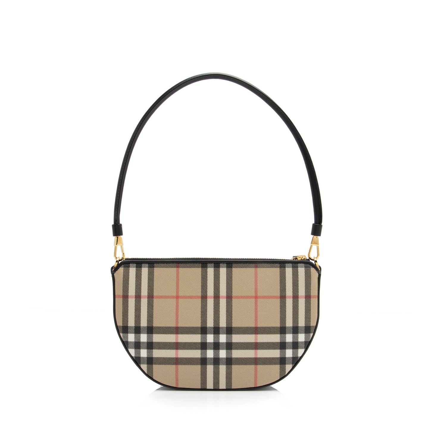 Burberry Calfskin Vintage Check Olympia Pouch (SHF-23490)