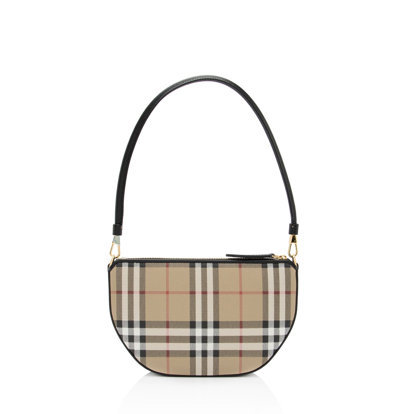 Burberry Calfskin Vintage Check Olympia Pouch (SHF-PuMRdV)