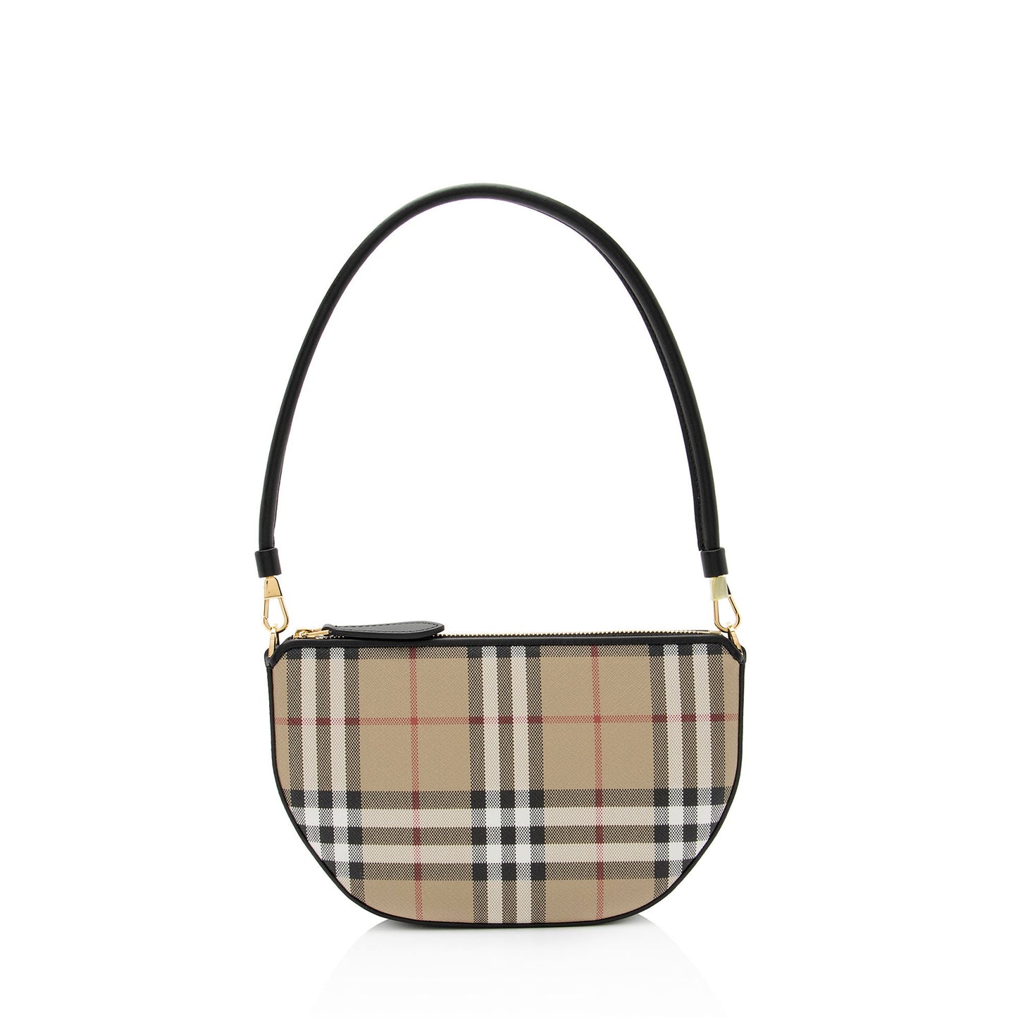 Burberry Calfskin Vintage Check Olympia Pouch (SHF-PuMRdV)
