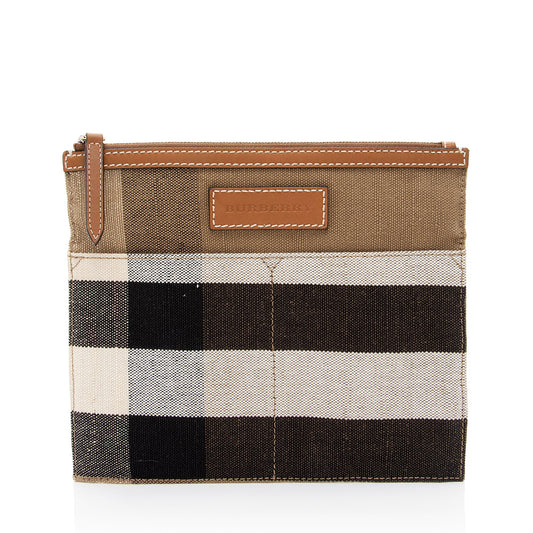 Burberry Canvas Check Pochette (SHF-ejmiF2)