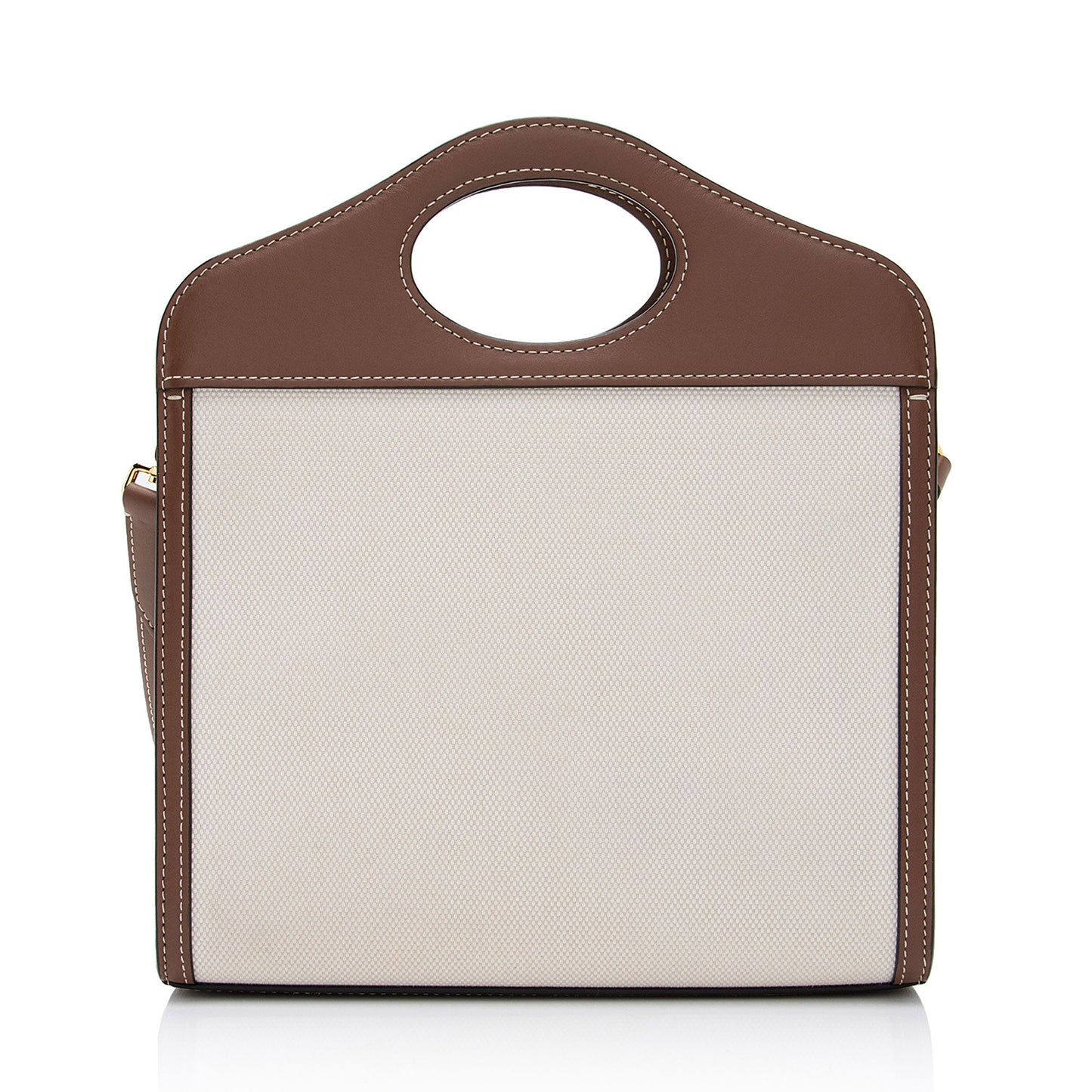 Burberry Canvas Horseferry Mini Pocket Tote (SHF-We79K5)