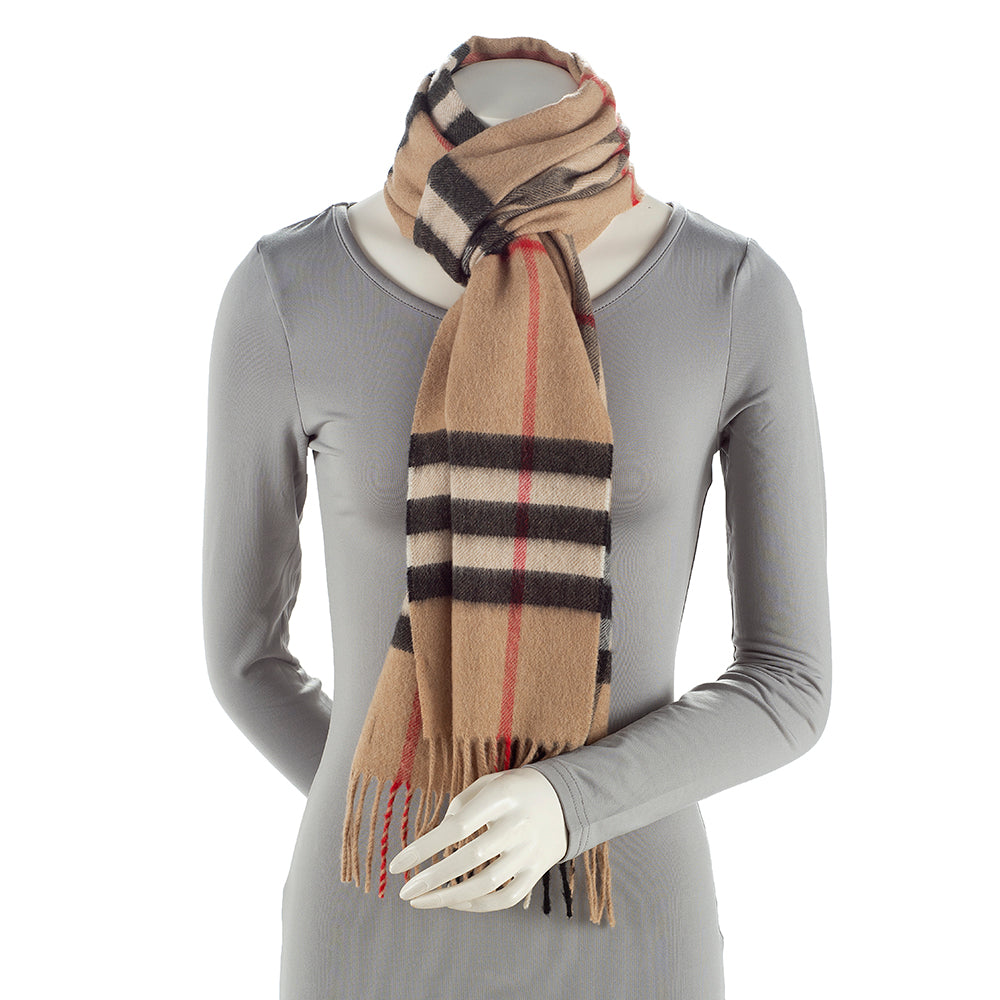 Burberry Cashmere Classic Check Scarf (SHF-19689)