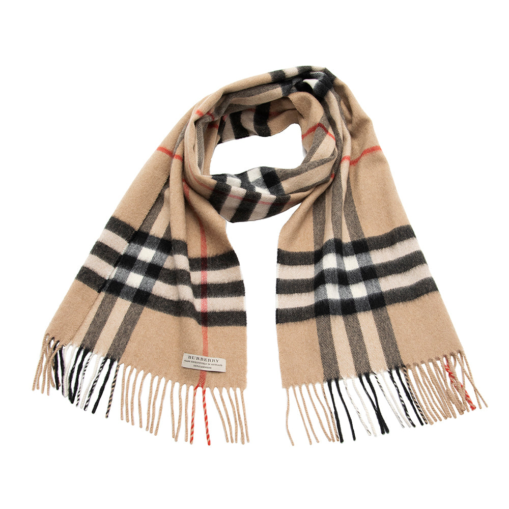 Burberry Cashmere Classic Check Scarf (SHF-19689)