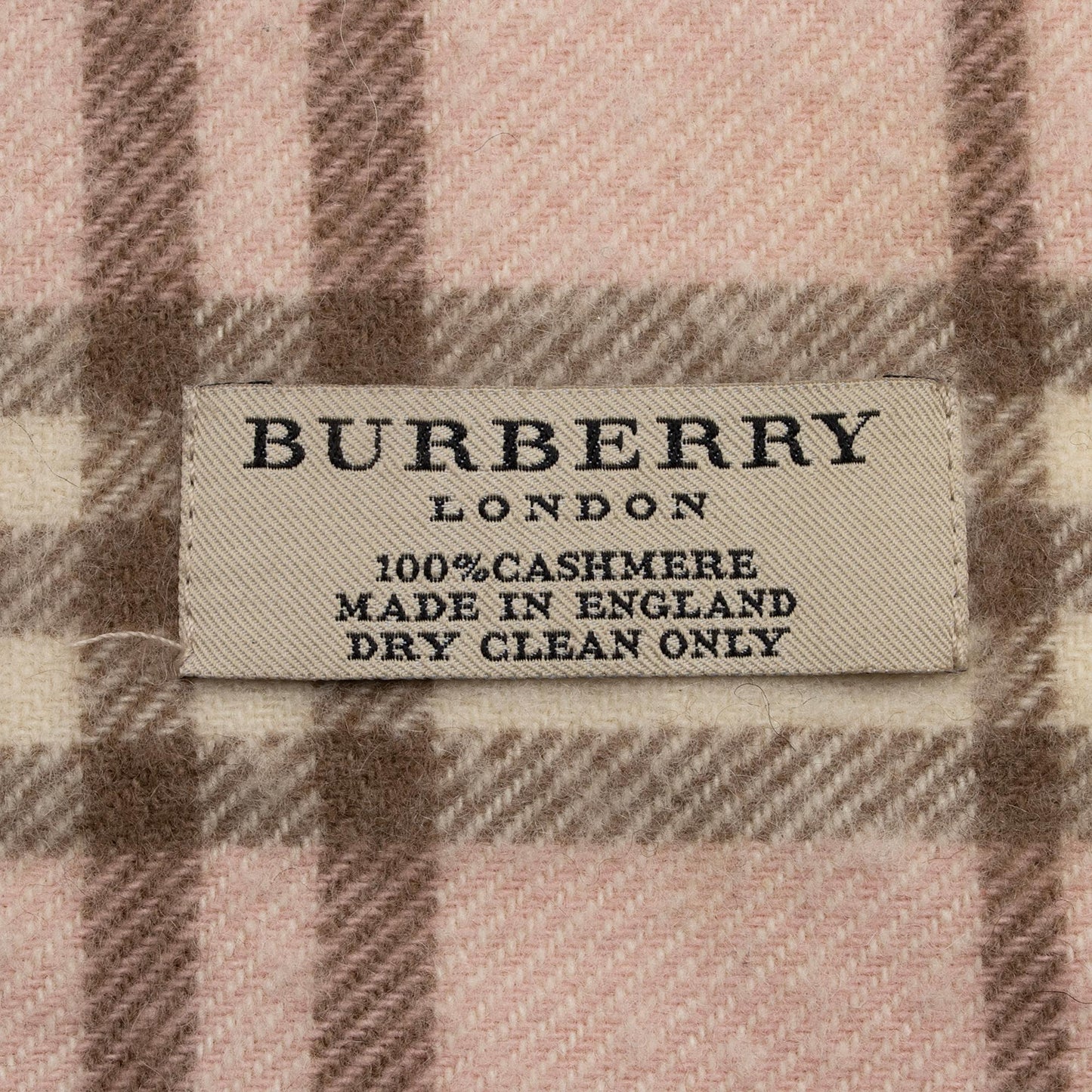 Burberry Cashmere Happy Plaid Fringe Scarf (SHF-23010)
