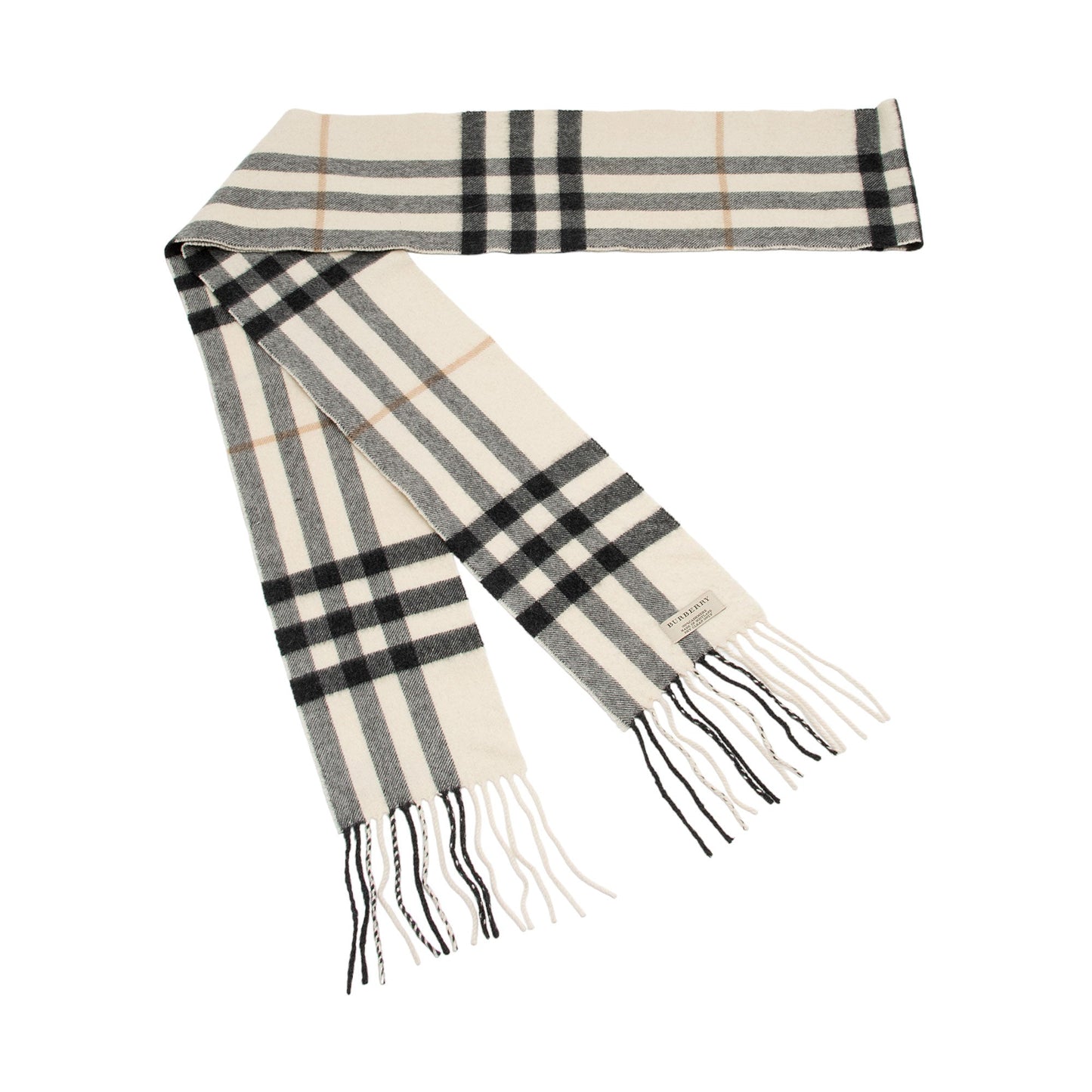 Burberry Cashmere Vintage Check Scarf (SHF-F5u3jv)