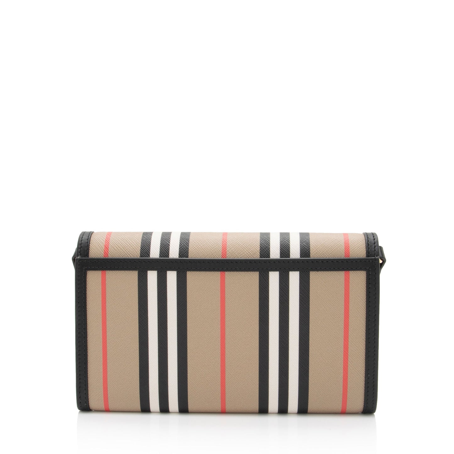 Burberry E-Canvas Icon Stripe Hannah Wallet on Strap (SHF-CZ3TIN)