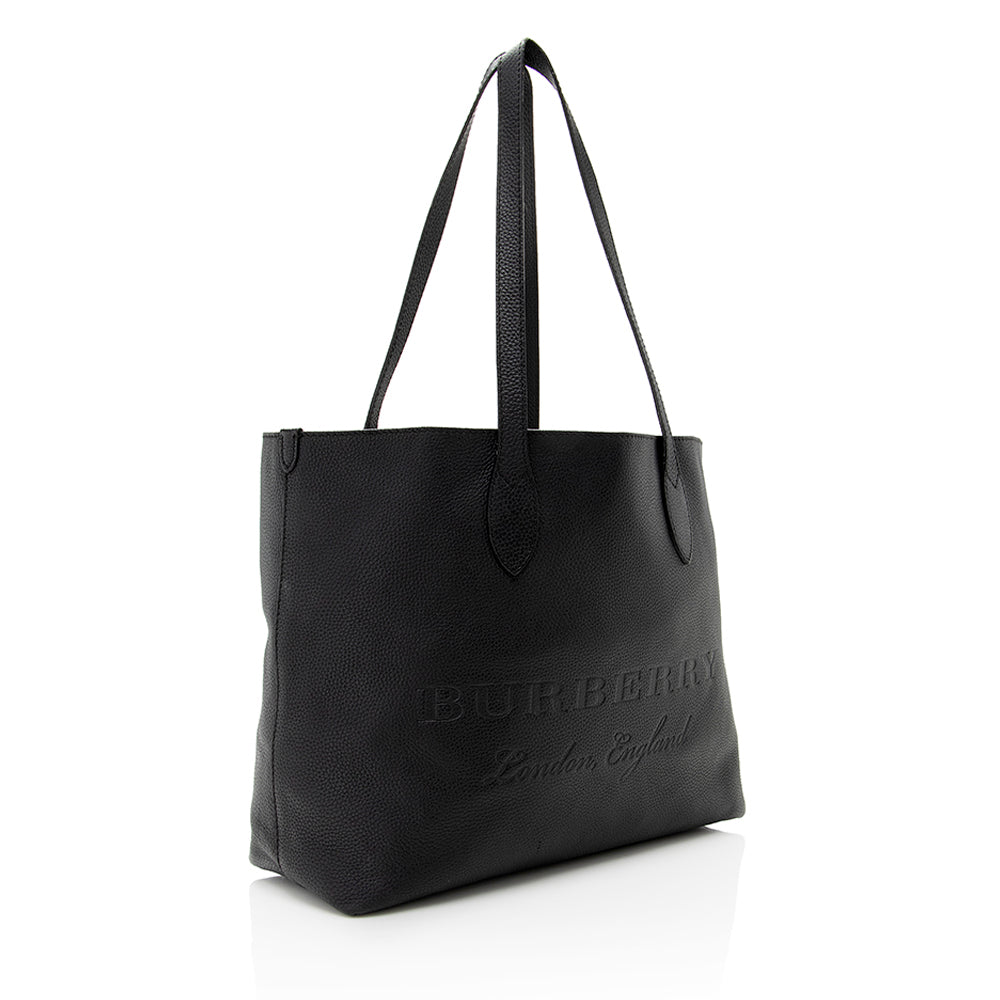 Burberry Embossed Leather Tote (SHF-19039)