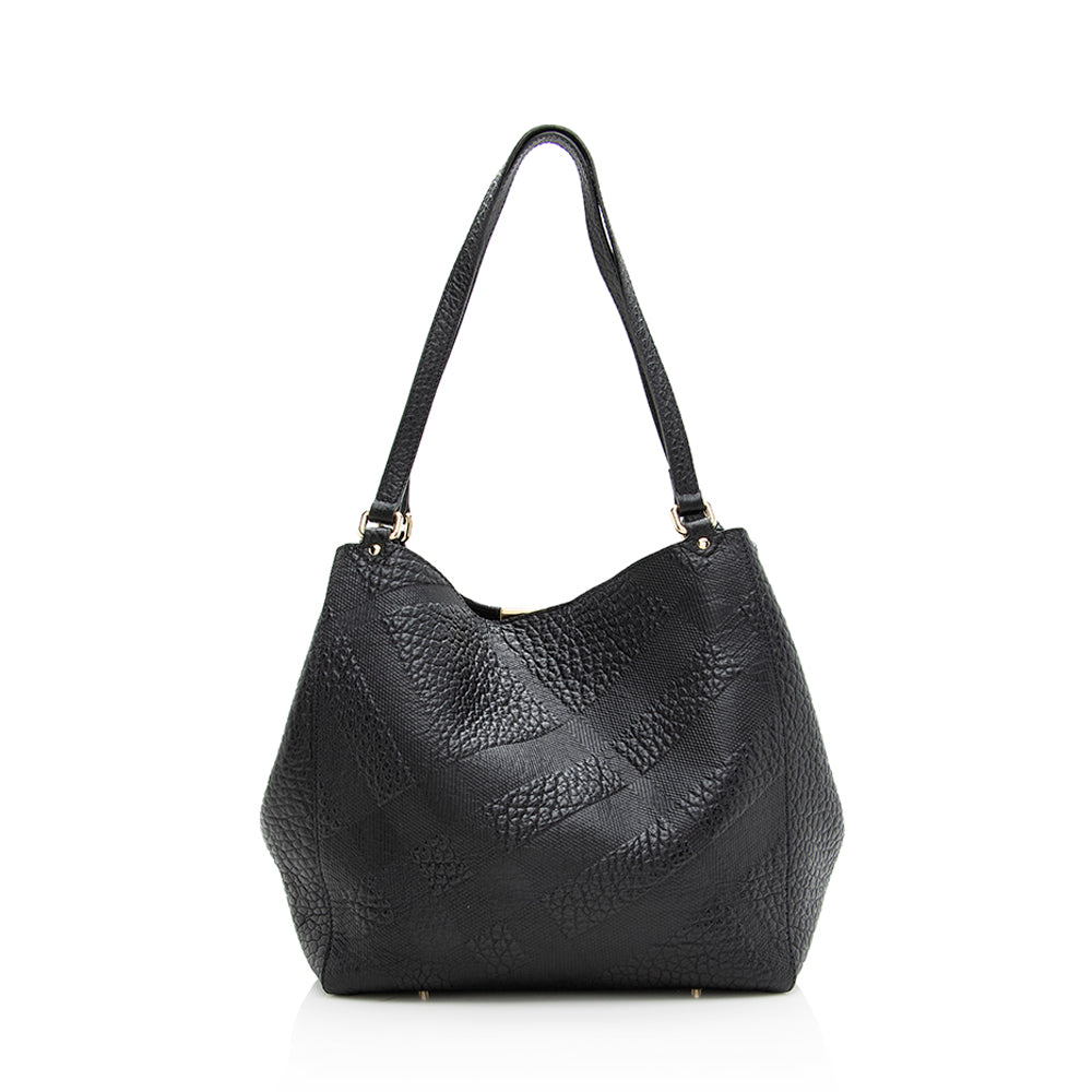 Burberry Grained Leather Tote (SHF-19247)