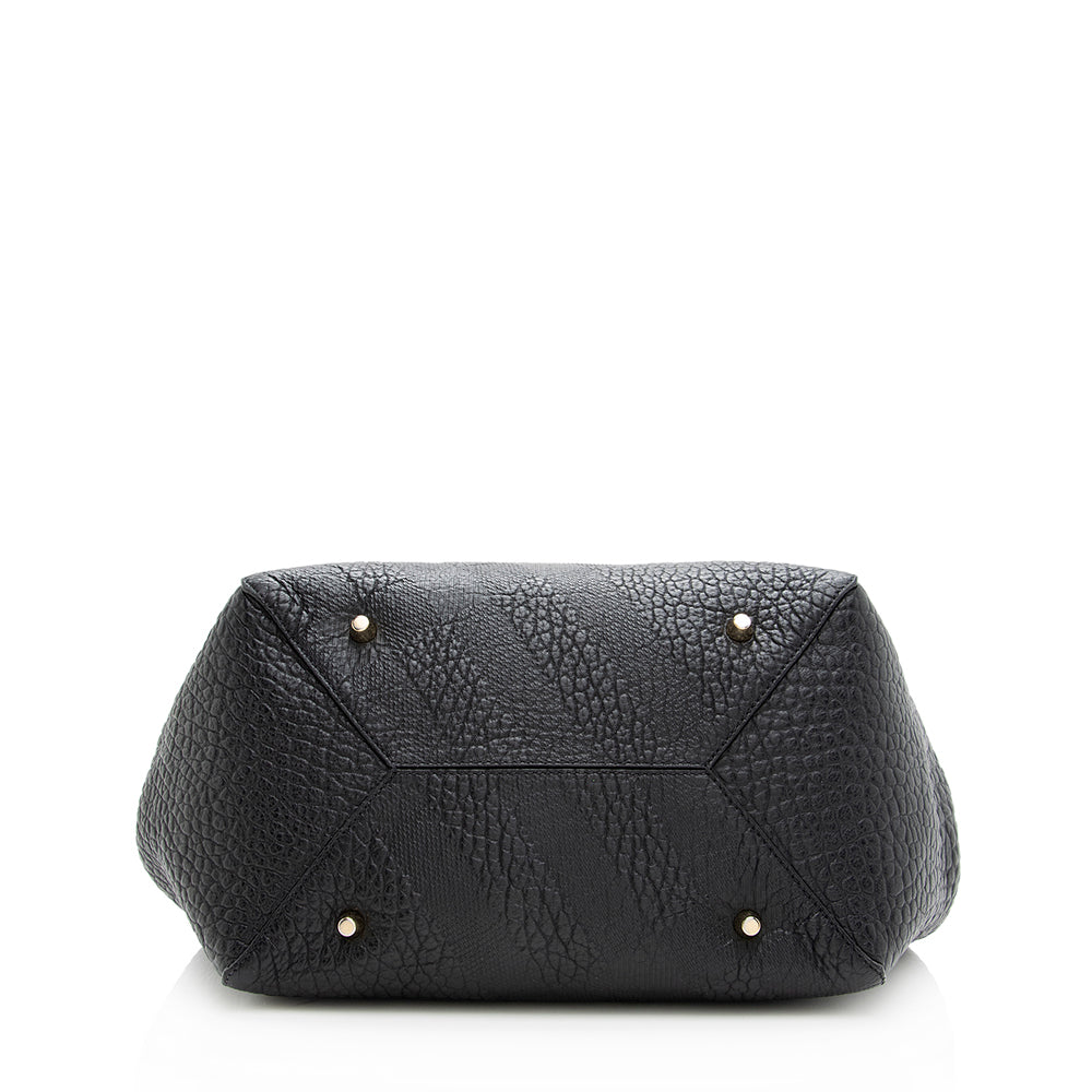 Burberry Grained Leather Tote (SHF-19247)