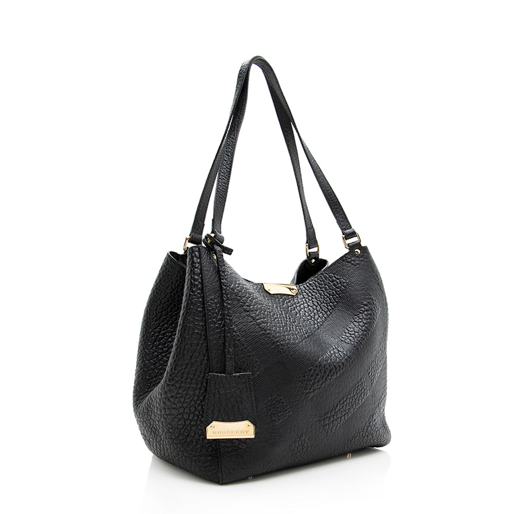 Burberry Grained Leather Tote (SHF-19247)