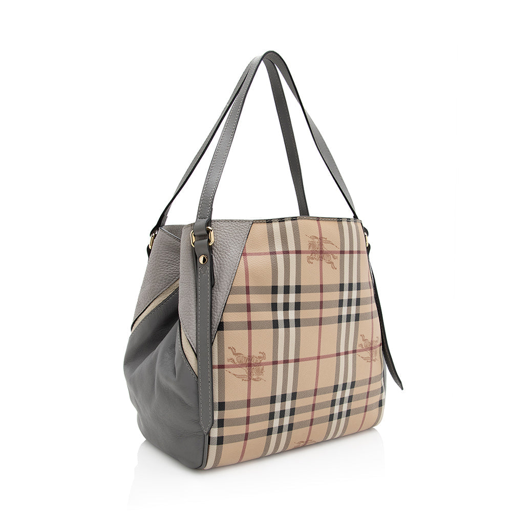 Burberry Haymarket Check Canterbury Small Tote (SHF-21036)