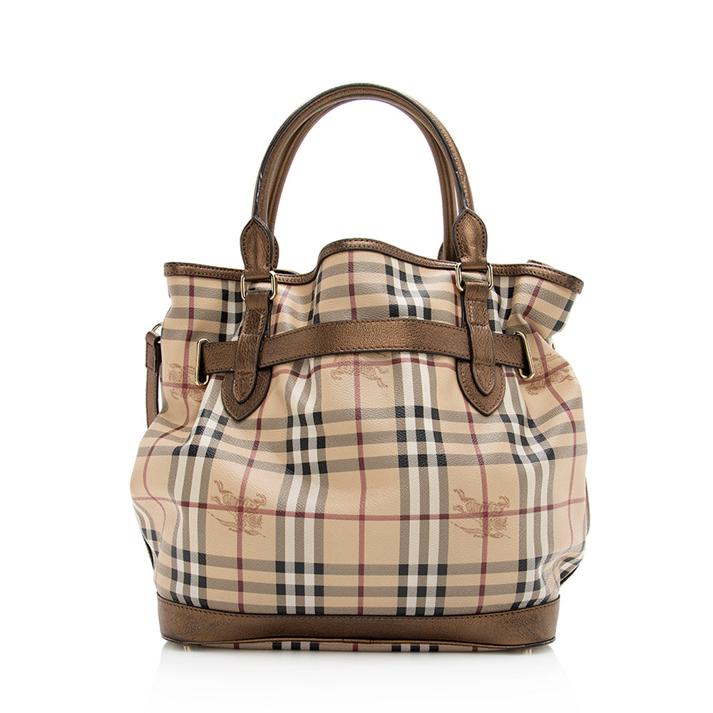 Burberry Haymarket Check Golderton Tote (SHF-19944)
