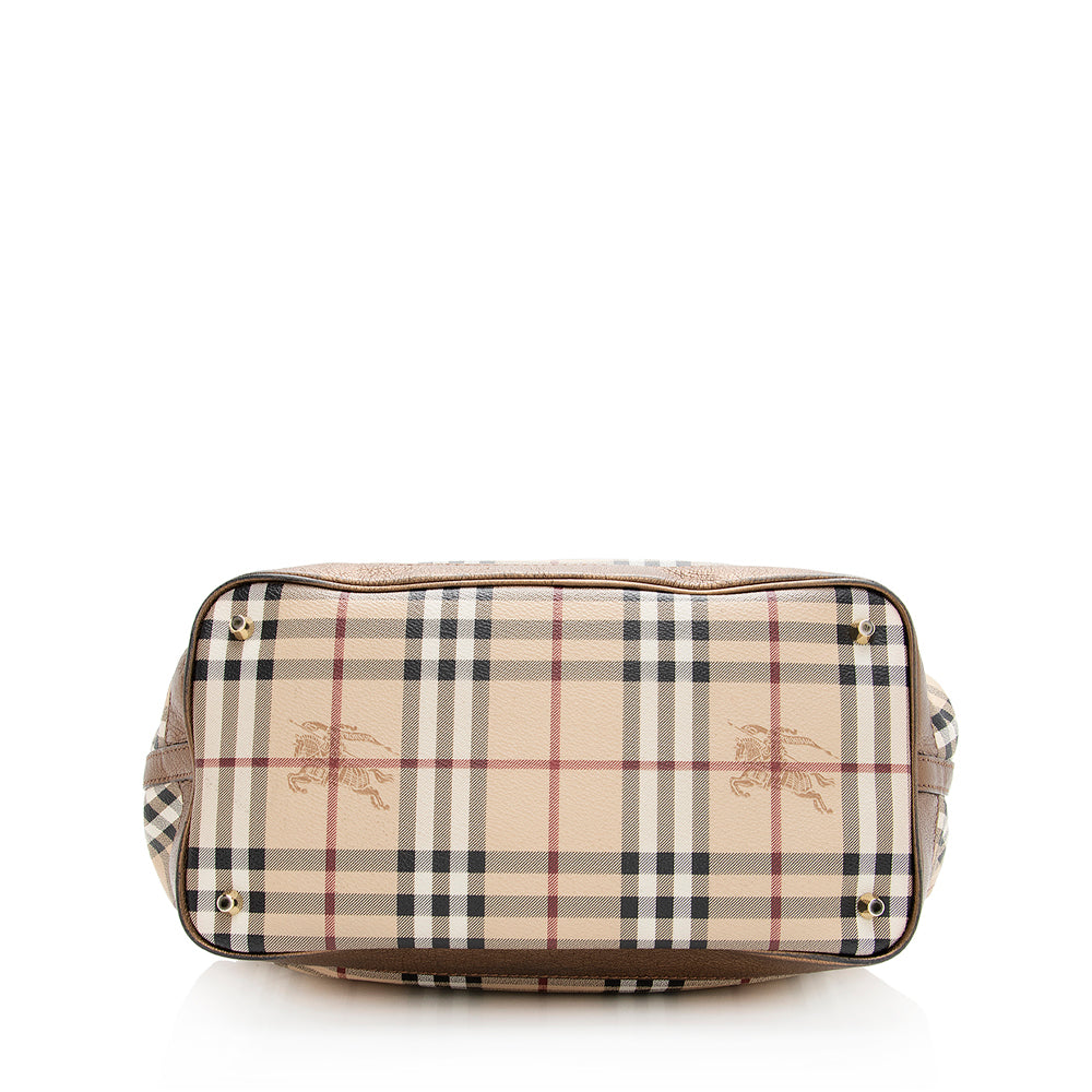 Burberry Haymarket Check Golderton Tote (SHF-19944)