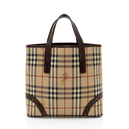 Burberry Haymarket Check Medium Tote (SHF-KA8pBF)