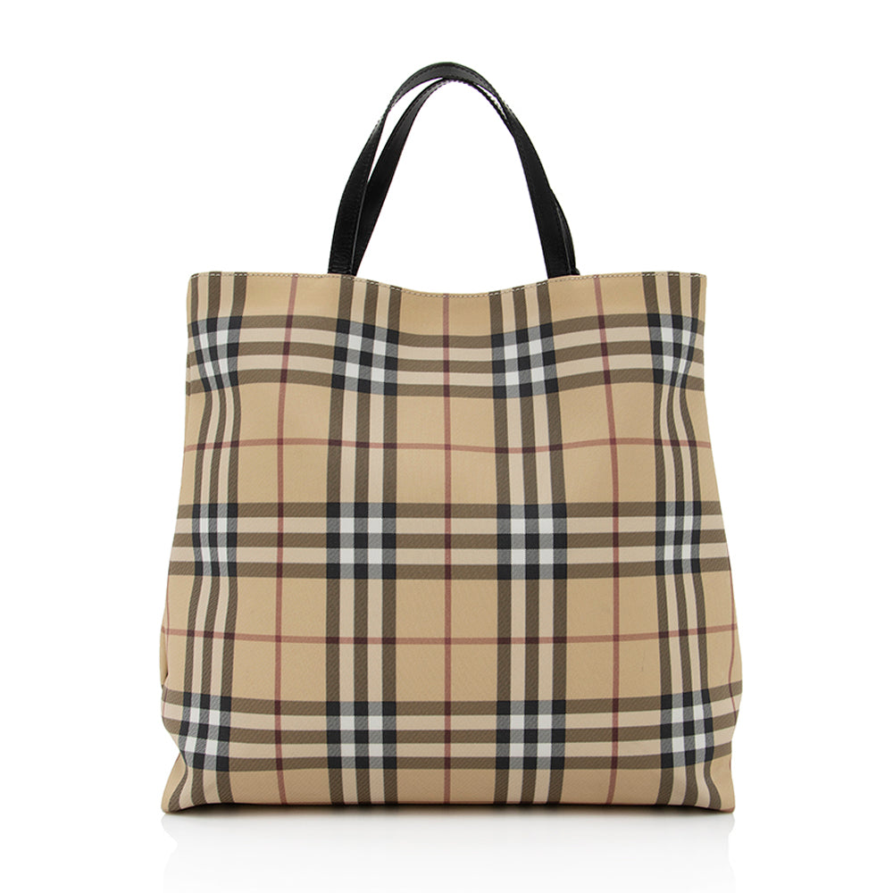 Burberry Horseferry Check Large Tote (SHF-18647)