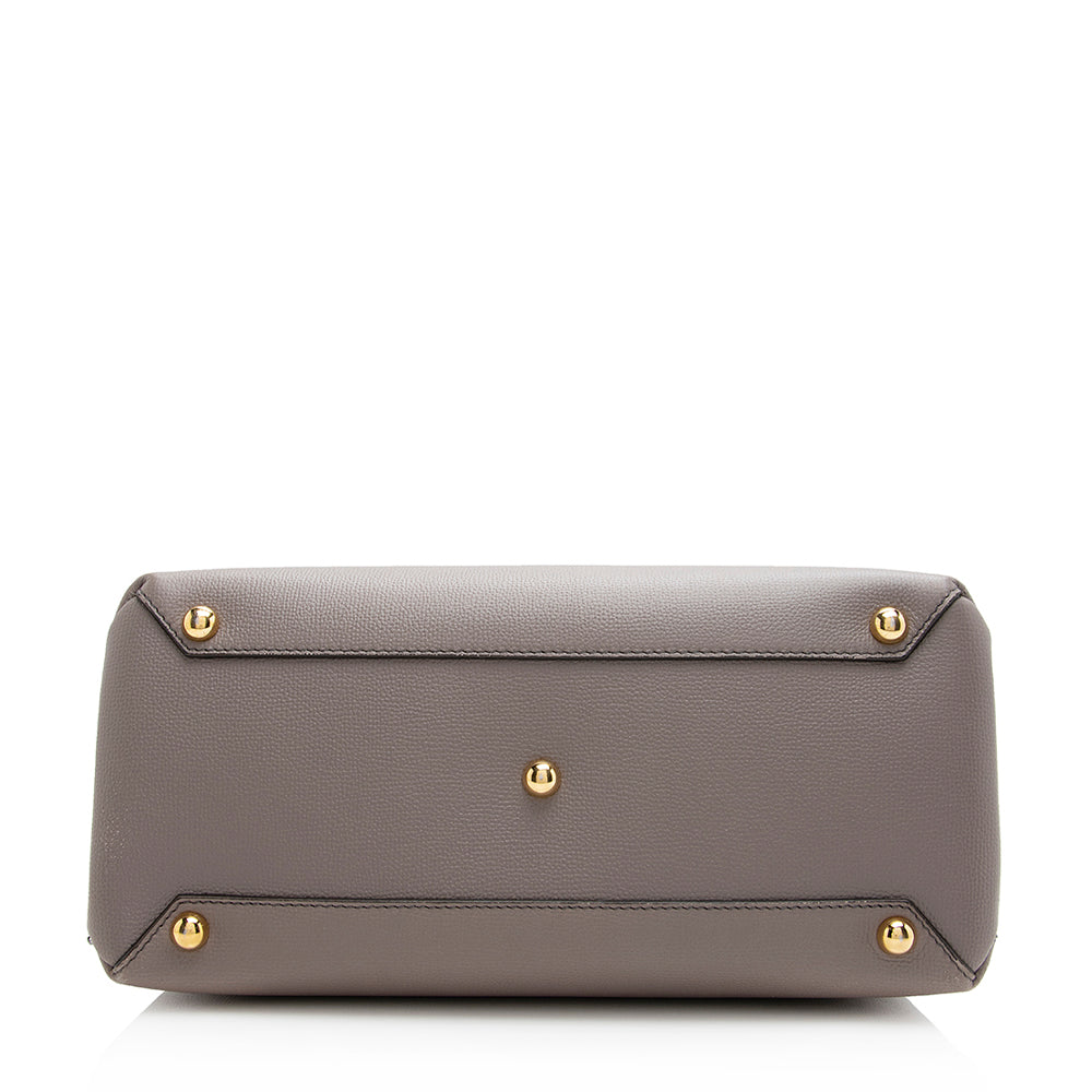 Burberry House Check Leather Banner Medium Tote (SHF-20853)