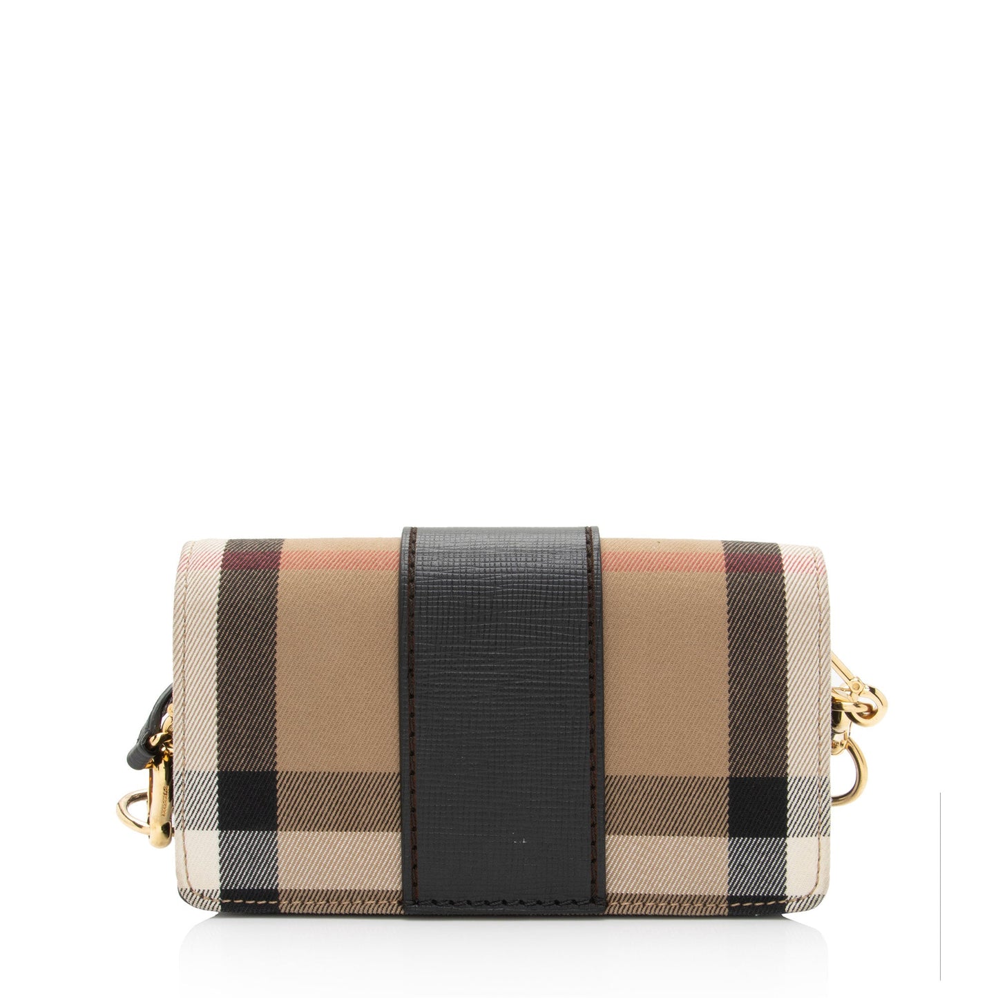 Burberry House Check Madison Buckle Small Shoulder Bag (SHF-P2oe5K)