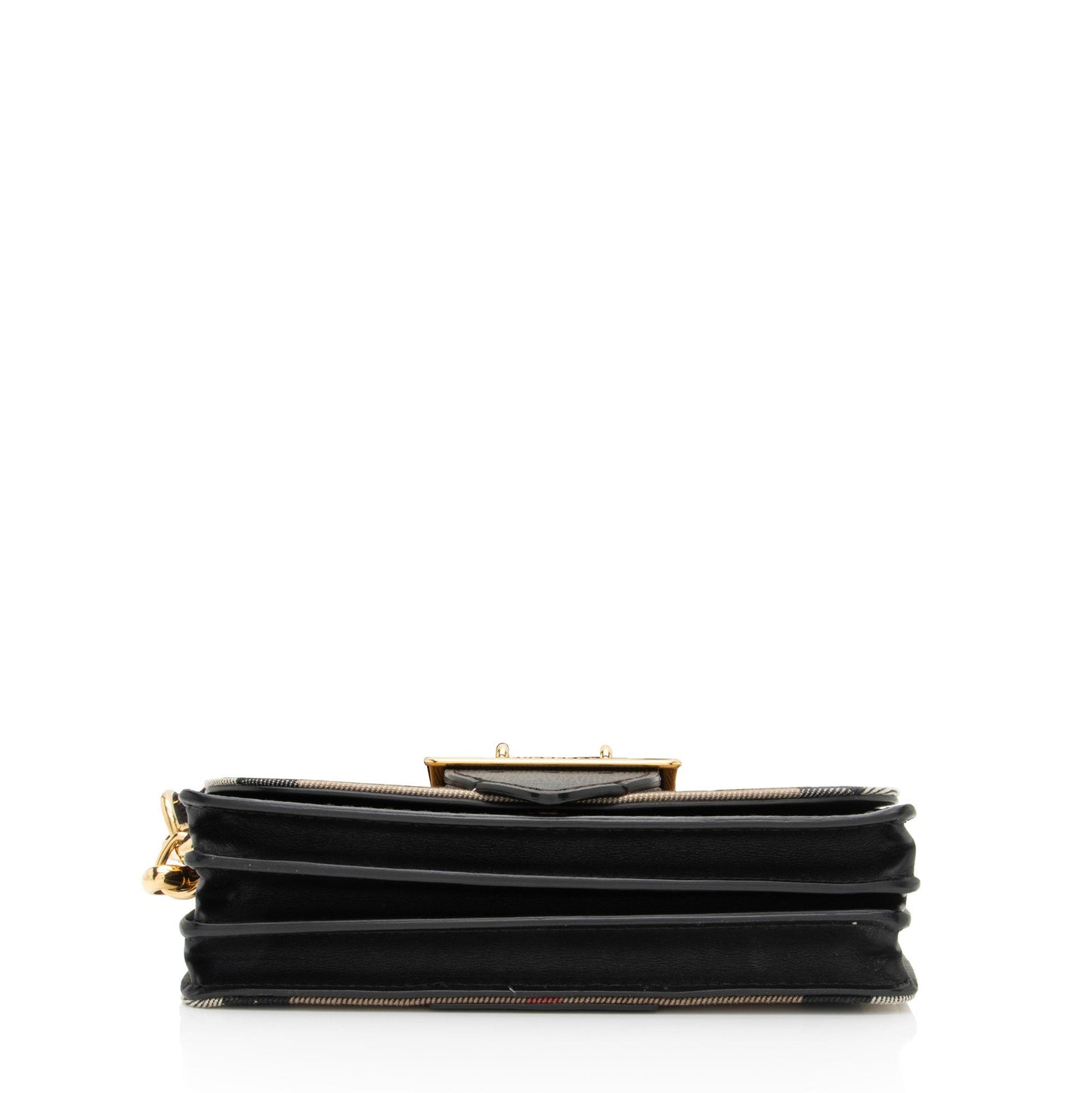 Burberry House Check Madison Buckle Small Shoulder Bag (SHF-P2oe5K)