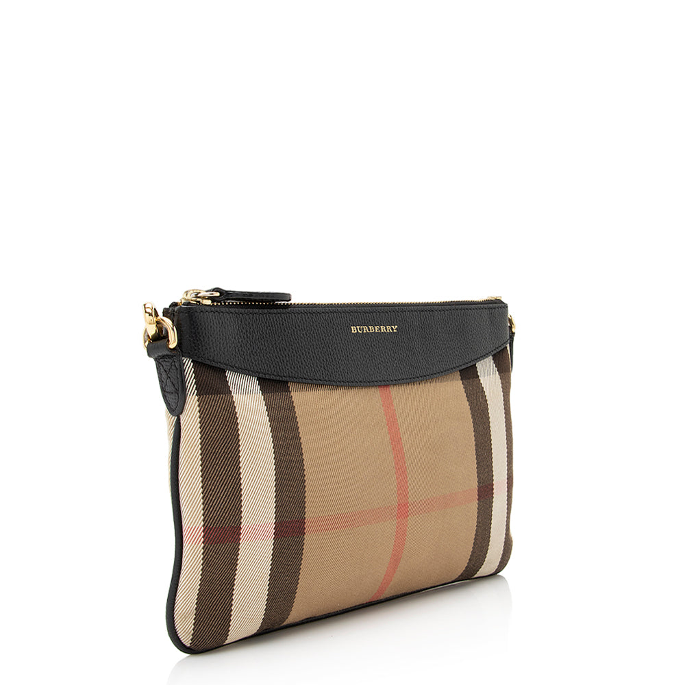 Burberry House Check Peyton Clutch (SHF-21676)