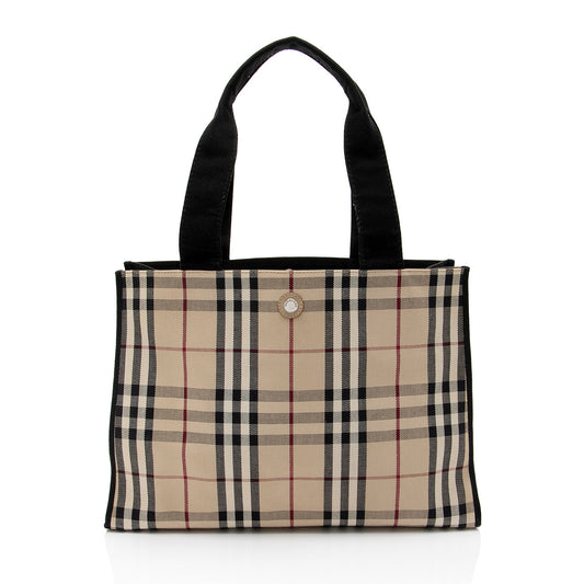 Burberry Horseferry Check Small Tote (SHF-yKj6B6)