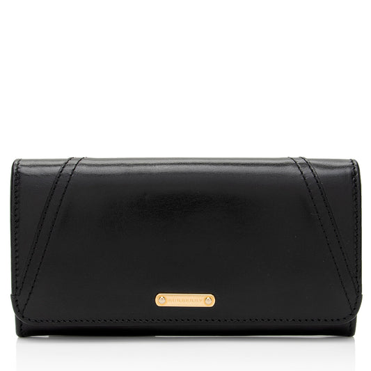 Burberry Leather Continental Wallet (SHF-wMn8br)