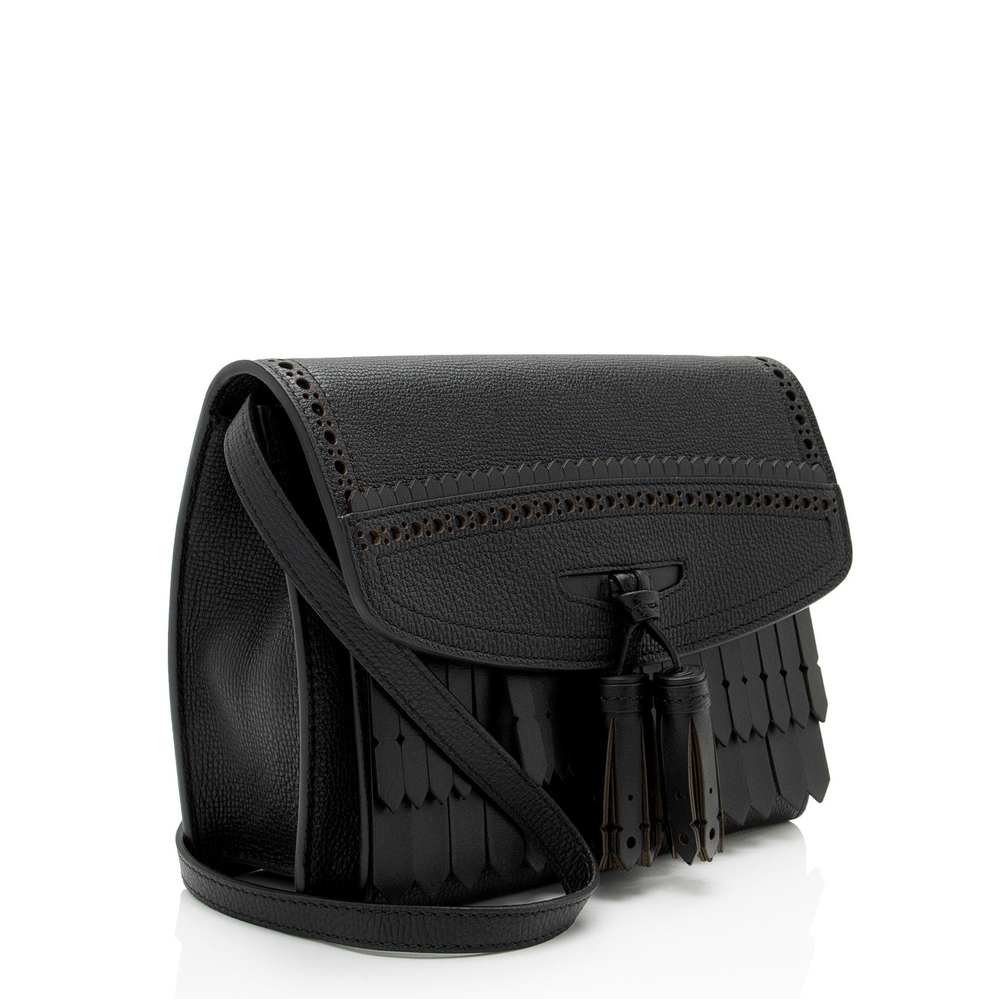 Burberry Leather Fringe Macken Small Crossbody (SHF-p0ePVQ)