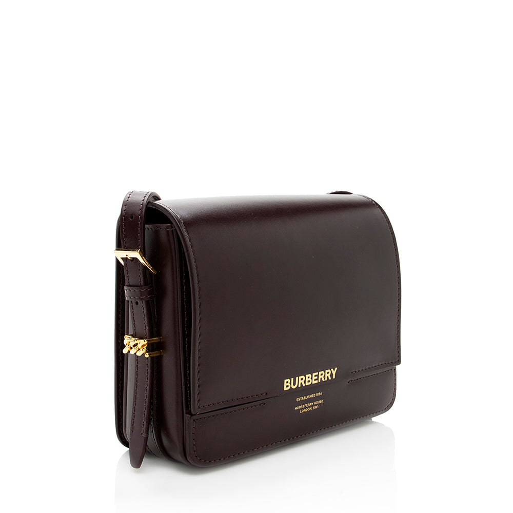 Burberry Leather Grace Small Flap Shoulder Bag (SHF-18300)