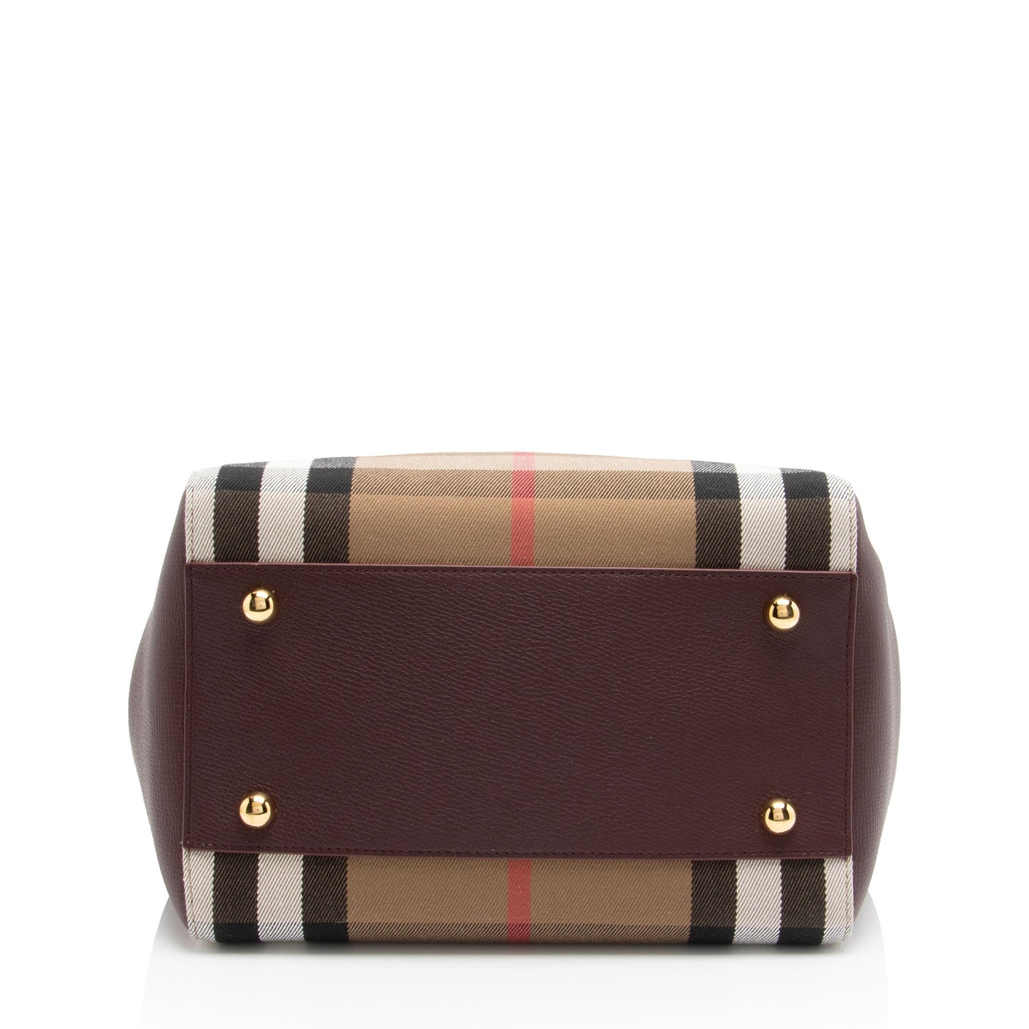 Burberry Leather House Check Canterbury Small Tote (SHF-pFpn6o)