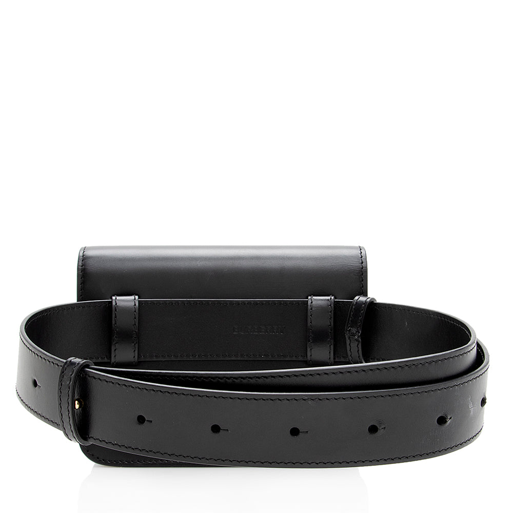 Burberry Leather TB Belt Bag (SHF-19279)