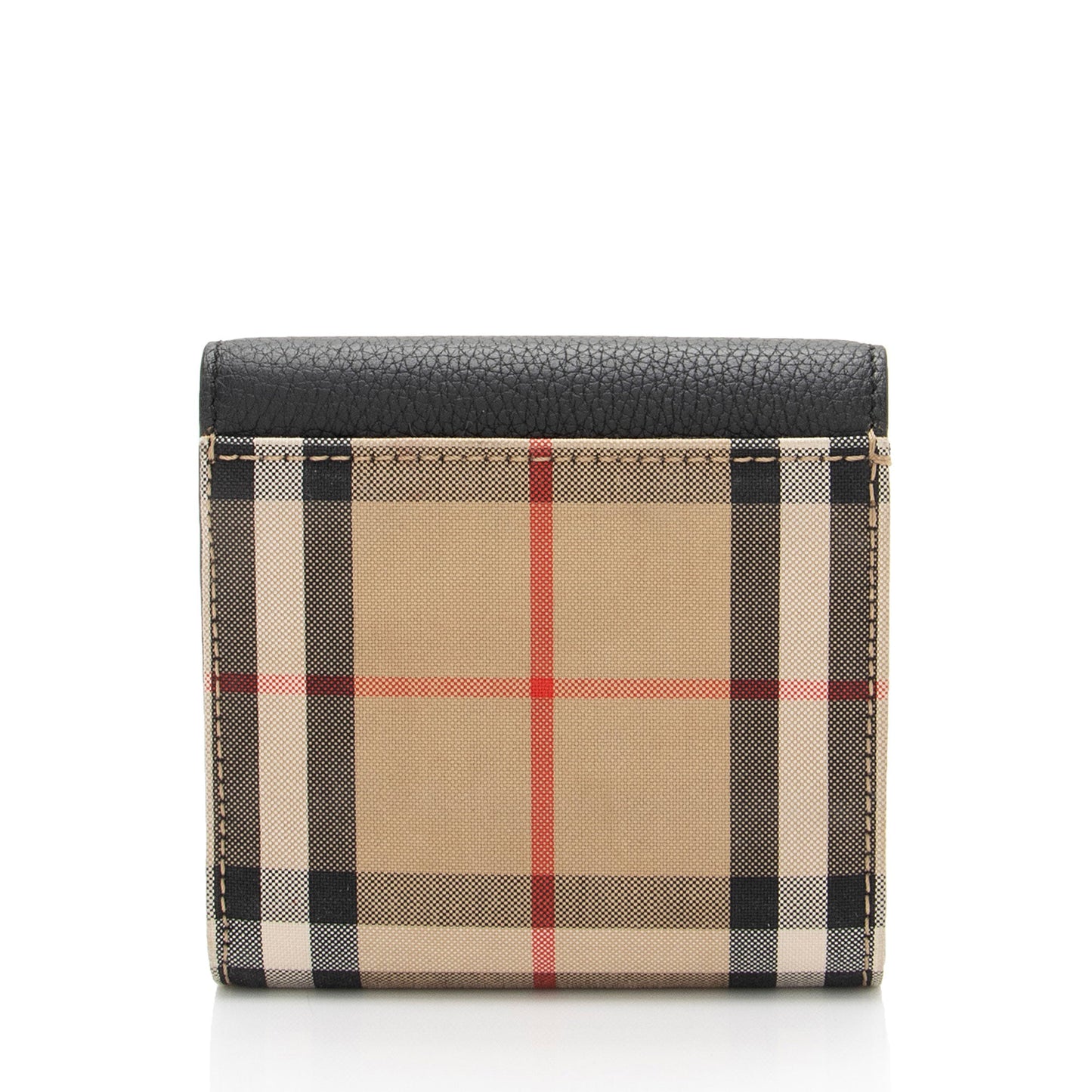 Burberry Leather Vintage Check Lila Wallet (SHF-xYDrVA)
