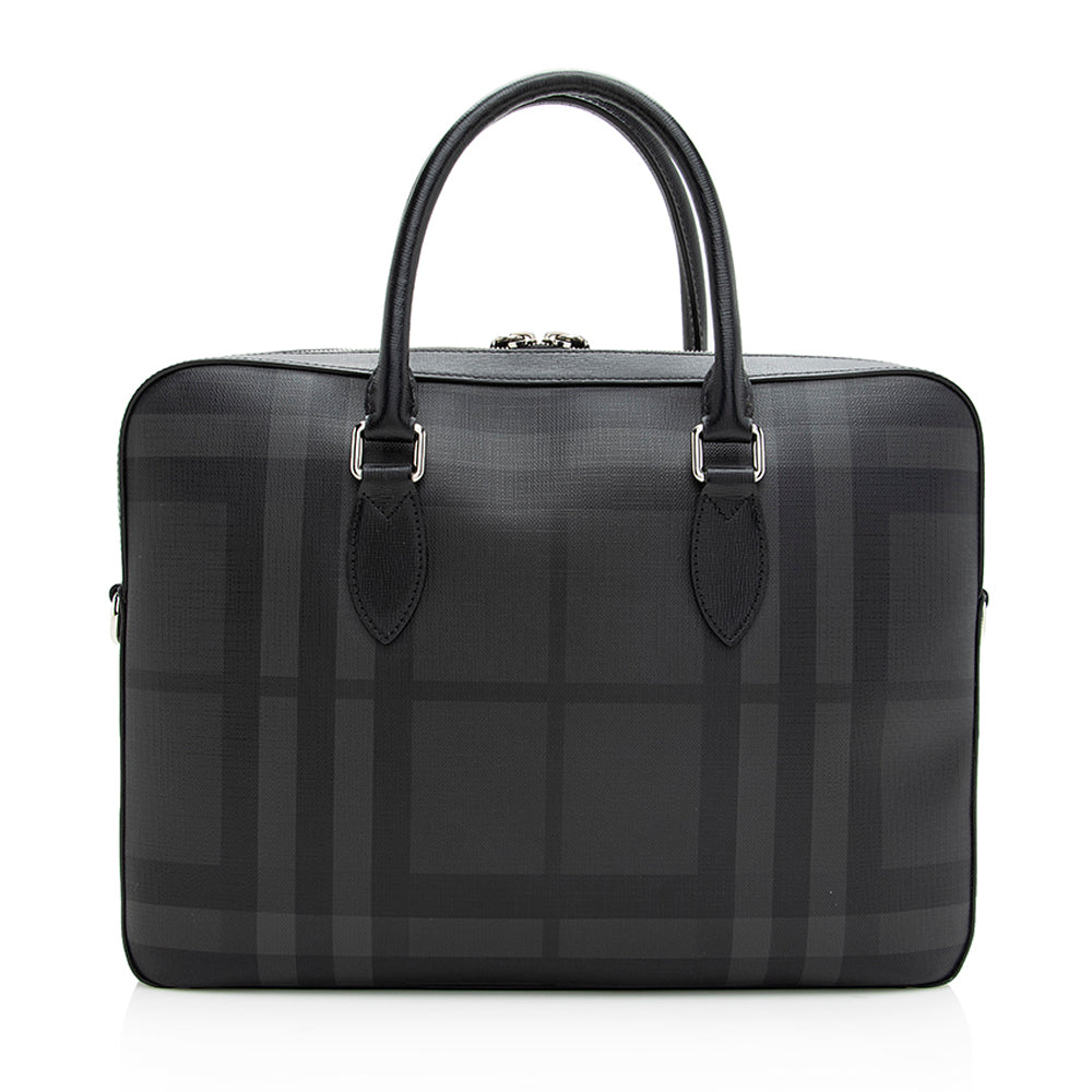 Burberry London Check Slim Barrow Briefcase (SHF-19576)